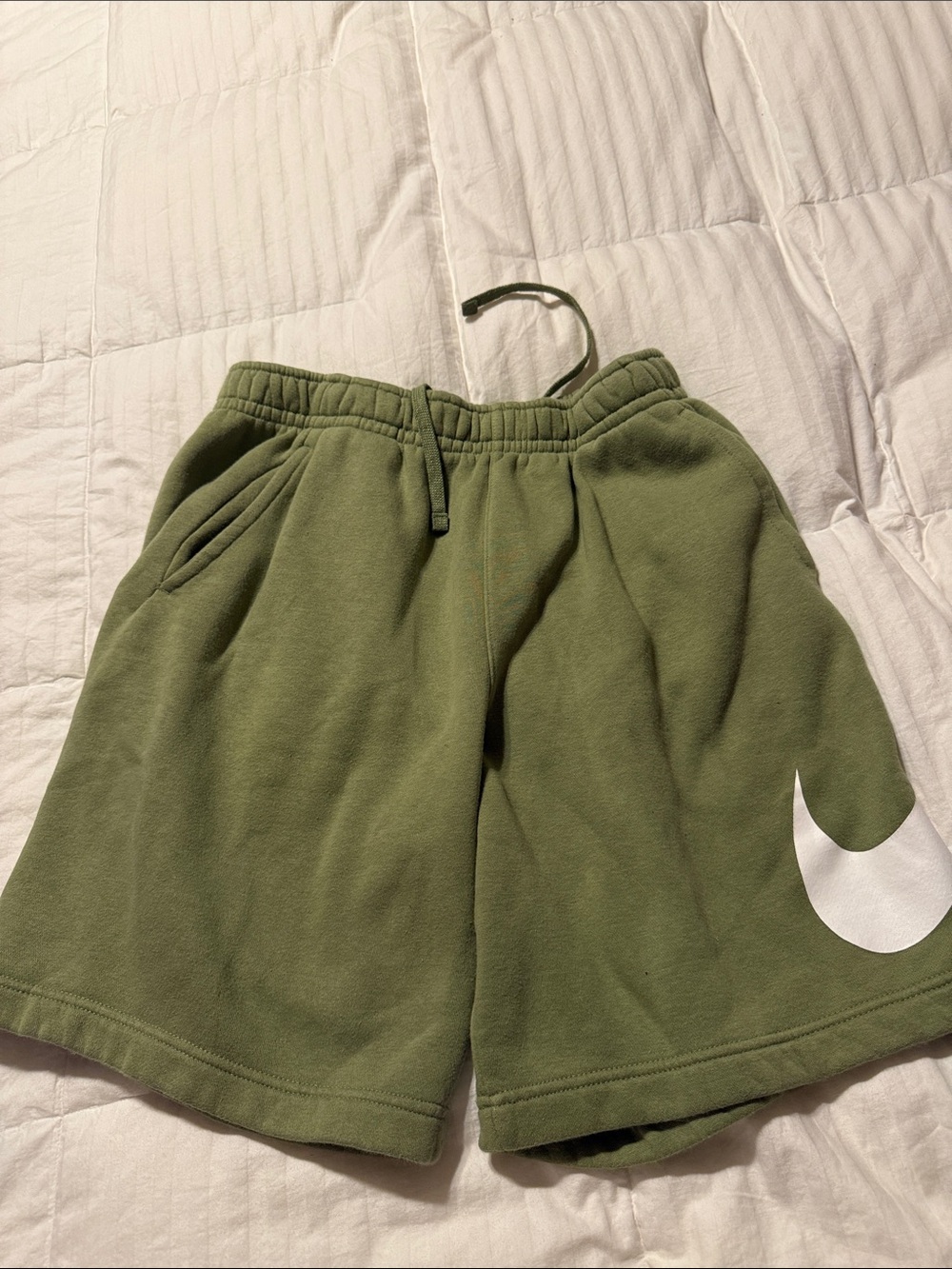 Nike Men’s Olive Green Fleece Shorts medium